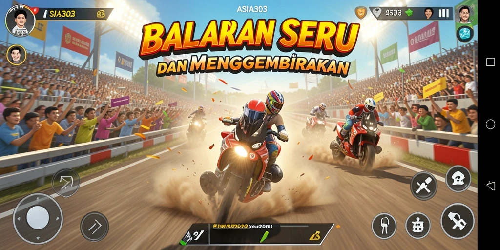Gameplay balap yang seru dan menantang di ASIA303.