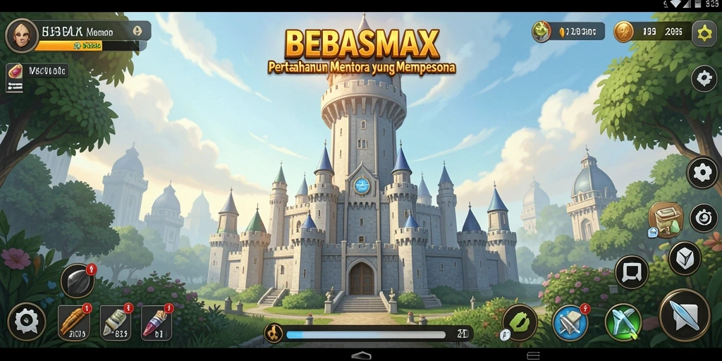 Tangkapan layar gameplay menunjukkan menara menghadapi gelombang musuh yang semakin menantang.
