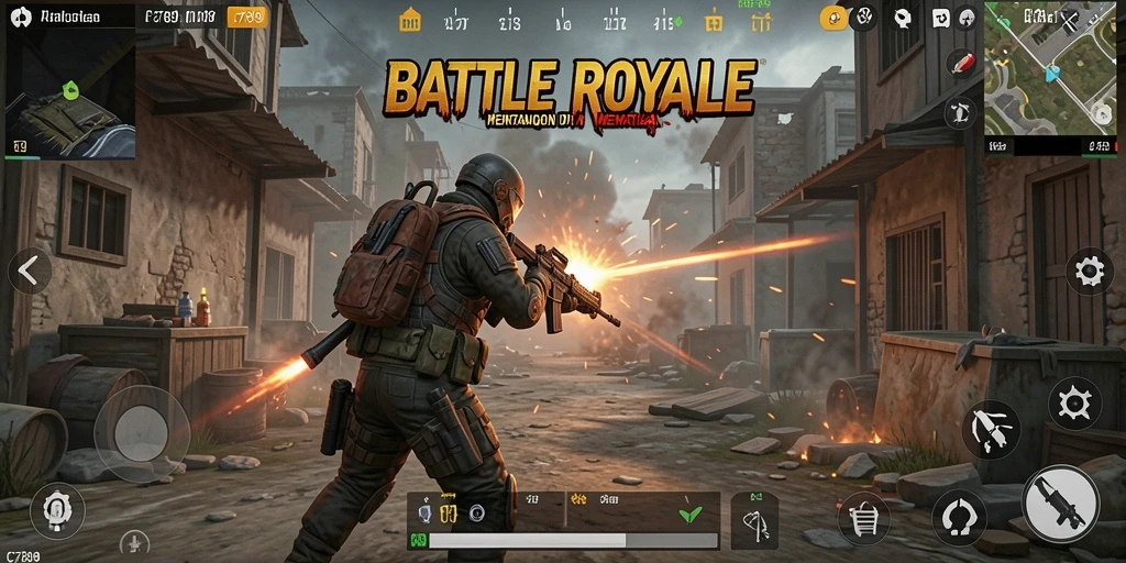 Gameplay C789 menampilkan aksi Battle Royale yang intens dan mendebarkan.