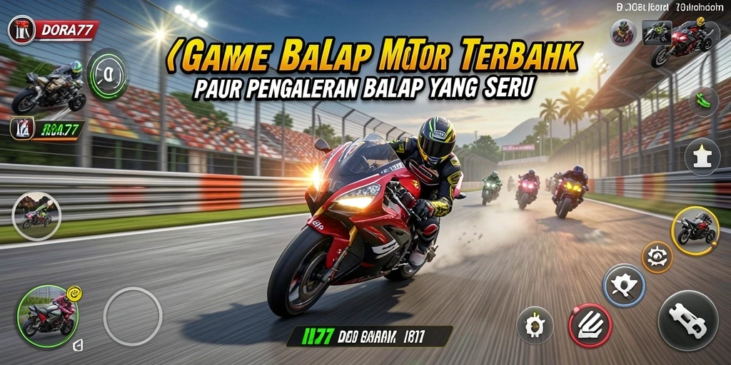 Tampilan gameplay DORA77 yang penuh adrenalin dan kecepatan.