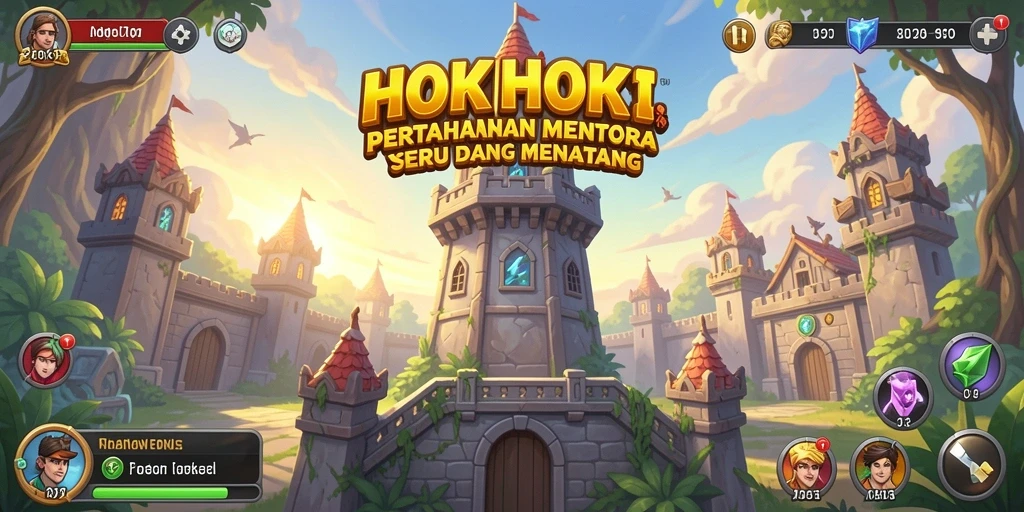 Gameplay seru HOKIHOKI dalam melawan gelombang musuh.