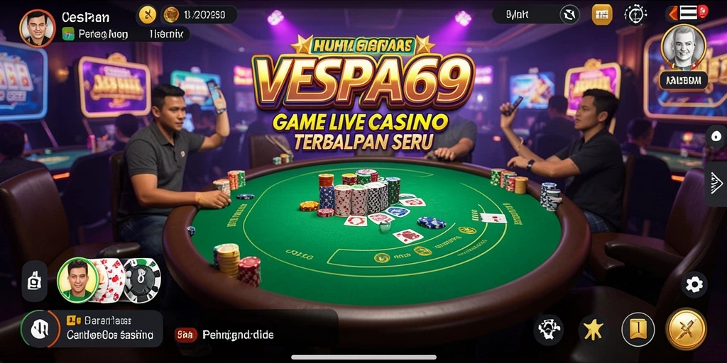 Tampilan gameplay VESPA69 yang menarik dalam Live Casino.