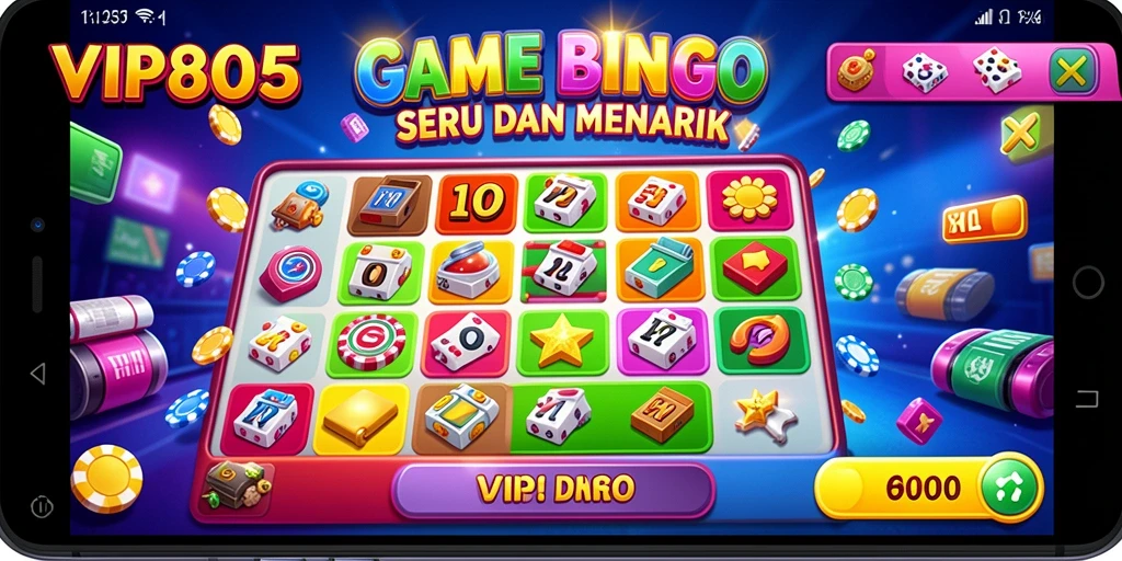 Gambaran gameplay seru di VIP805 saat bermain Bingo.